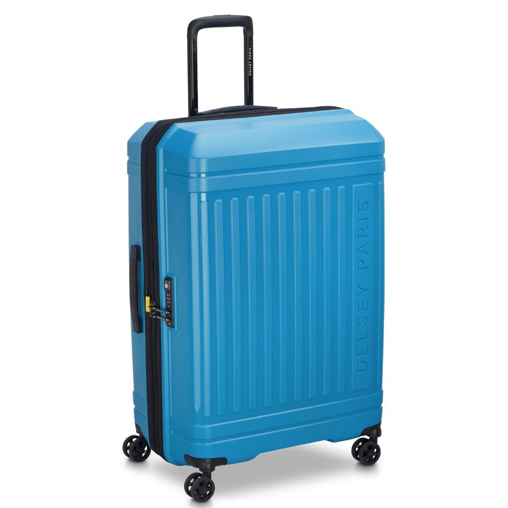 Delsey Lutece SE Lightweight EXP 3.5KG Large Suitcase - Blue - Love Luggage