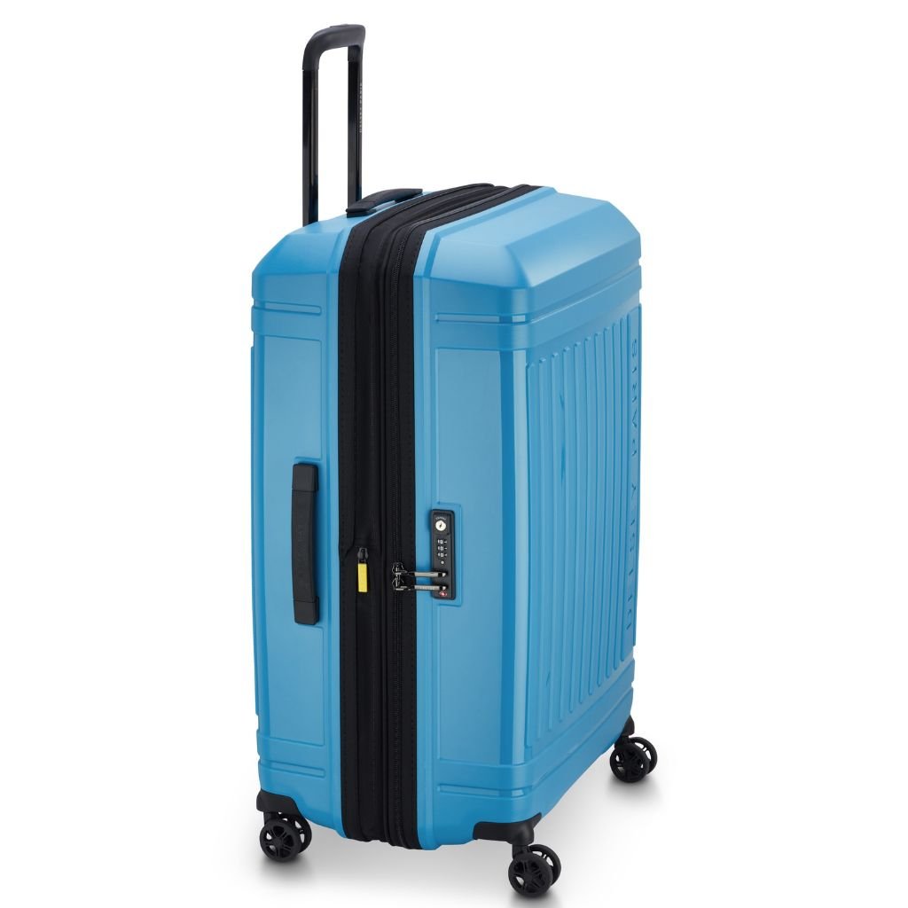 Delsey Lutece SE Lightweight EXP 3.5KG Large Suitcase - Blue - Love Luggage
