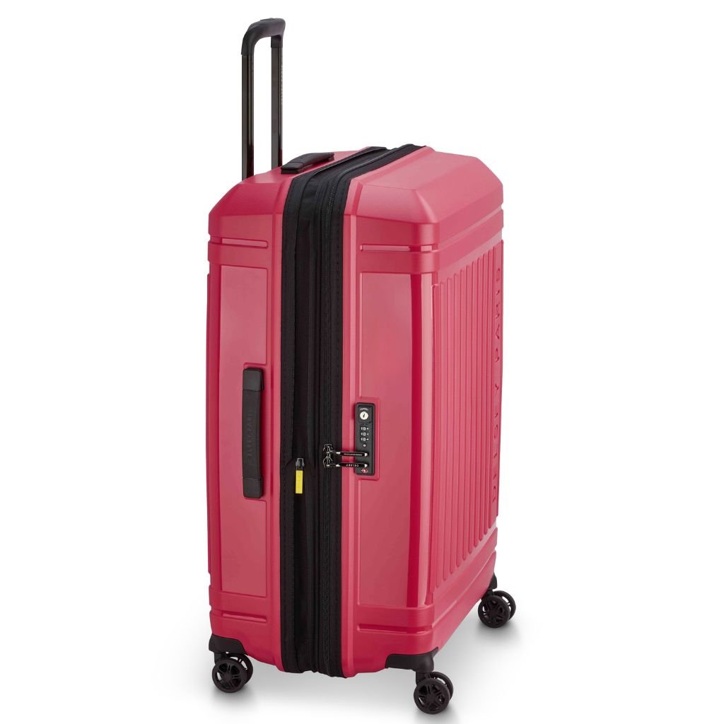 Delsey Lutece SE Lightweight EXP 3.5KG Large Suitcase - Red - Love Luggage