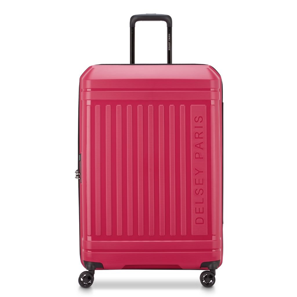 Delsey Lutece SE Lightweight EXP 3.5KG Large Suitcase - Red - Love Luggage