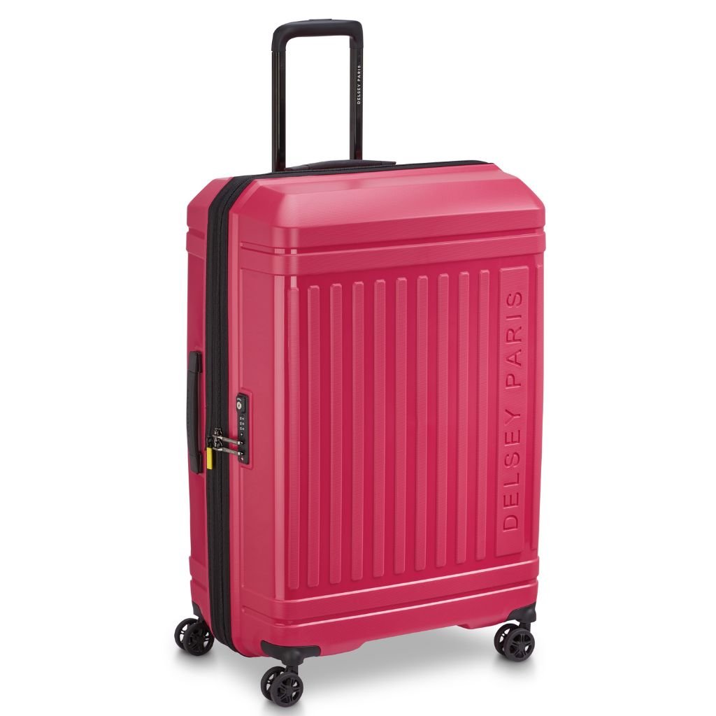 Delsey Lutece SE Lightweight EXP 3.5KG Large Suitcase - Red - Love Luggage