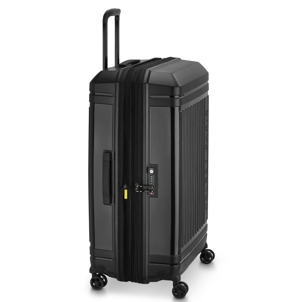 Delsey Lutece SE Lightweight EXP 3.6KG X Large Suitcase - Black - Love Luggage