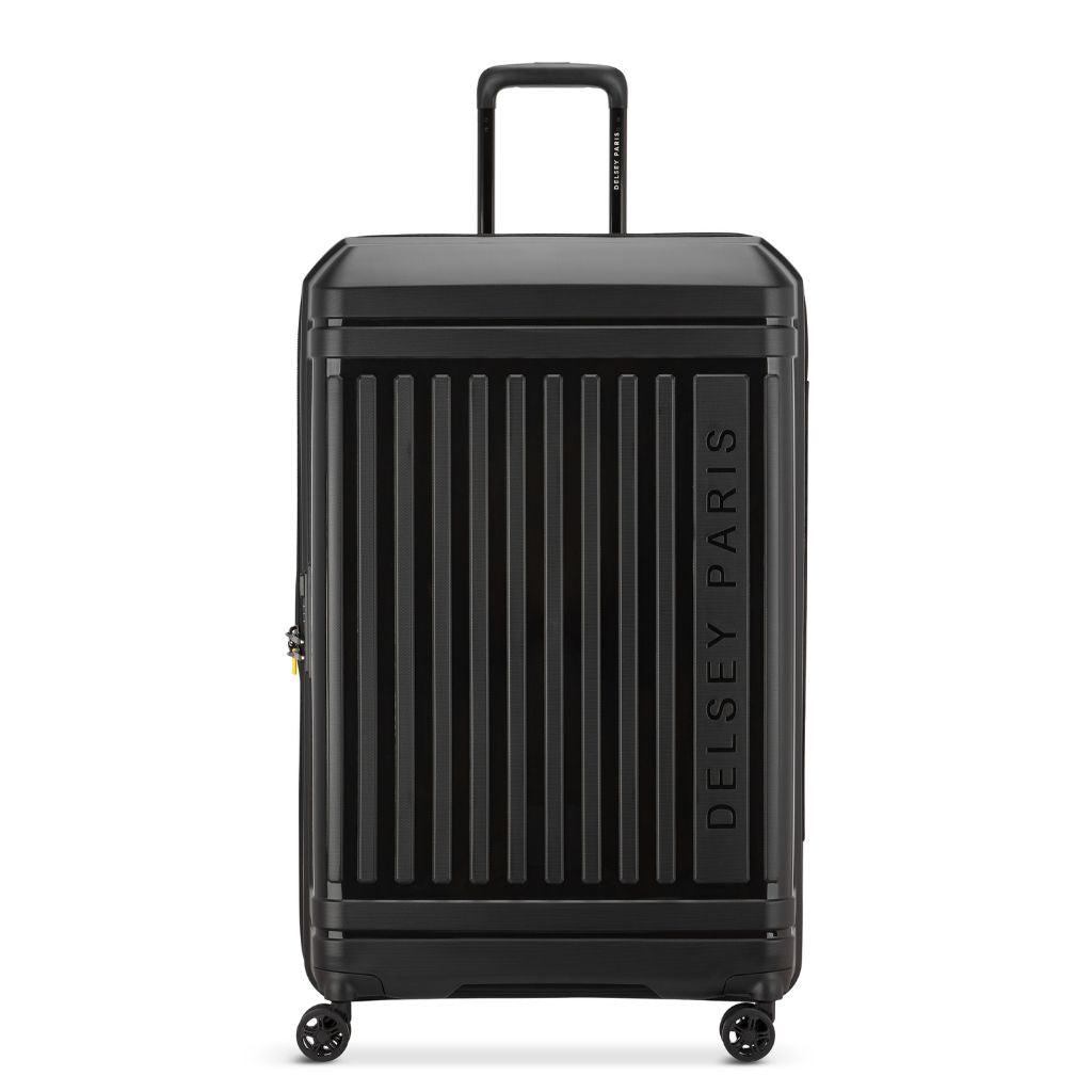 Delsey Lutece SE Lightweight EXP 3.6KG X Large Suitcase - Black - Love Luggage