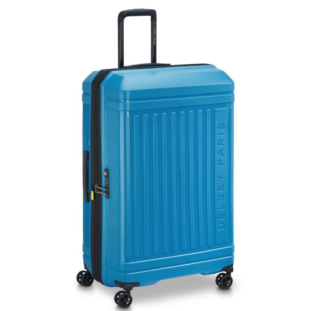 Delsey Lutece SE Lightweight EXP 3.6KG X Large Suitcase - Blue - Love Luggage