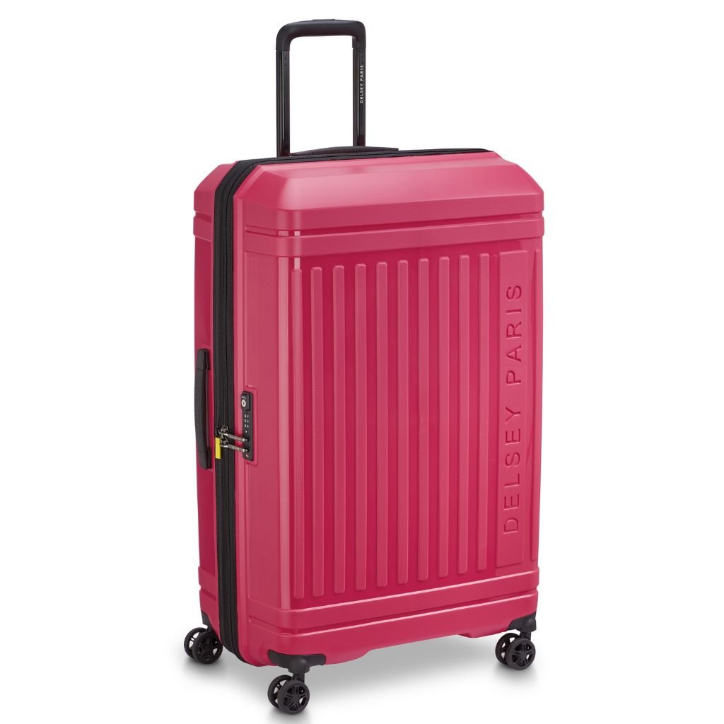 Delsey Lutece SE Lightweight EXP 3.6KG X Large Suitcase - Red - Love Luggage