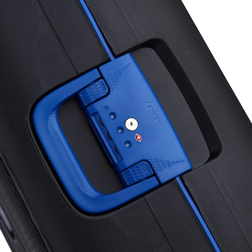 Delsey Moncey 2 PC Hardsided Luggage Duo - Black/Blue - Love Luggage