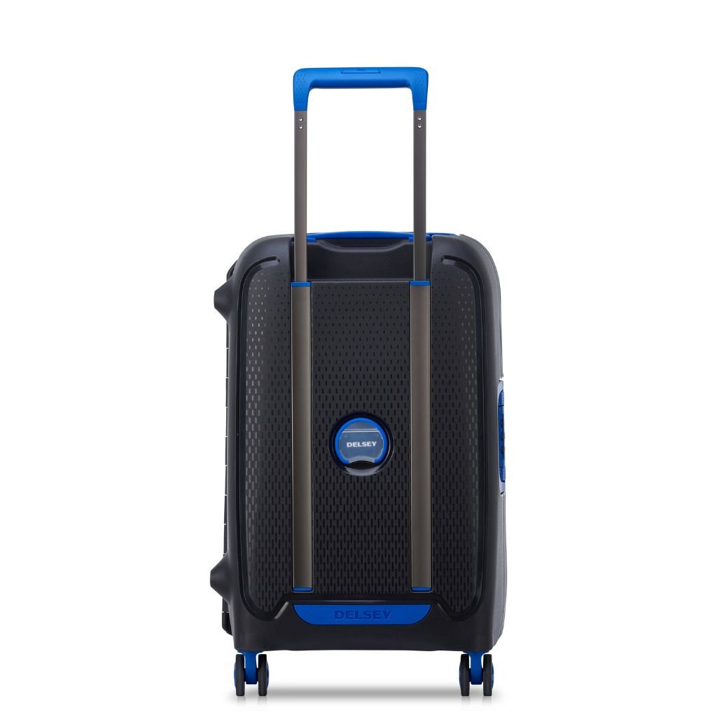 Delsey Moncey 55cm Carry On Hardsided Luggage Black/Blue - Love Luggage