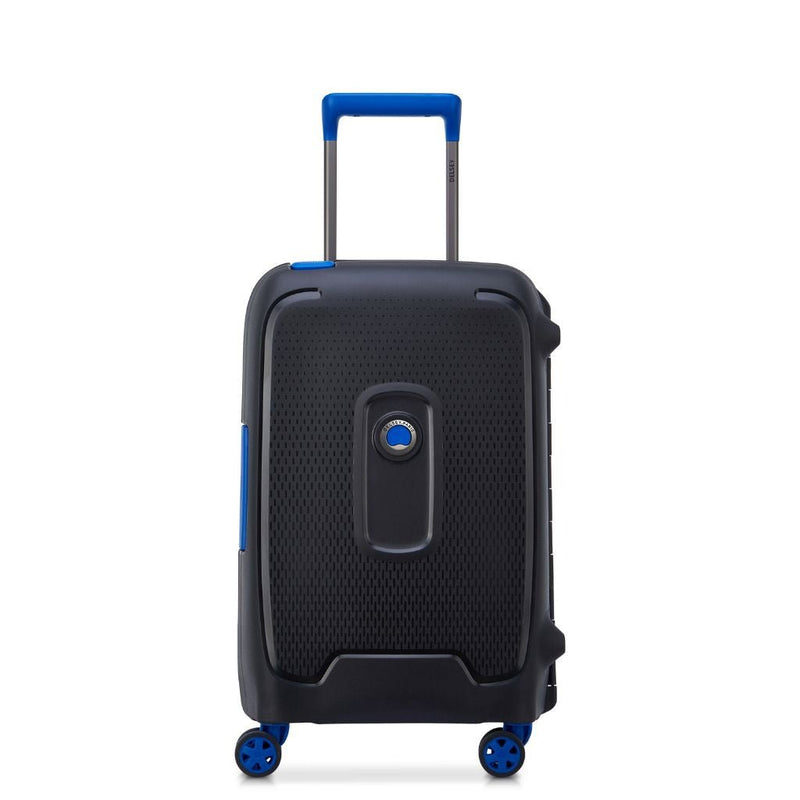 Delsey Moncey 55cm Carry On Hardsided Luggage Black/Blue - Love Luggage
