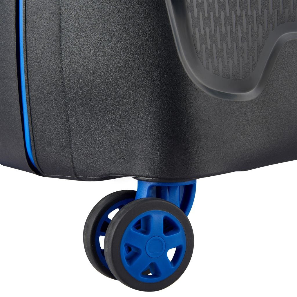 Delsey Moncey 55cm Carry On Hardsided Luggage Black/Blue - Love Luggage
