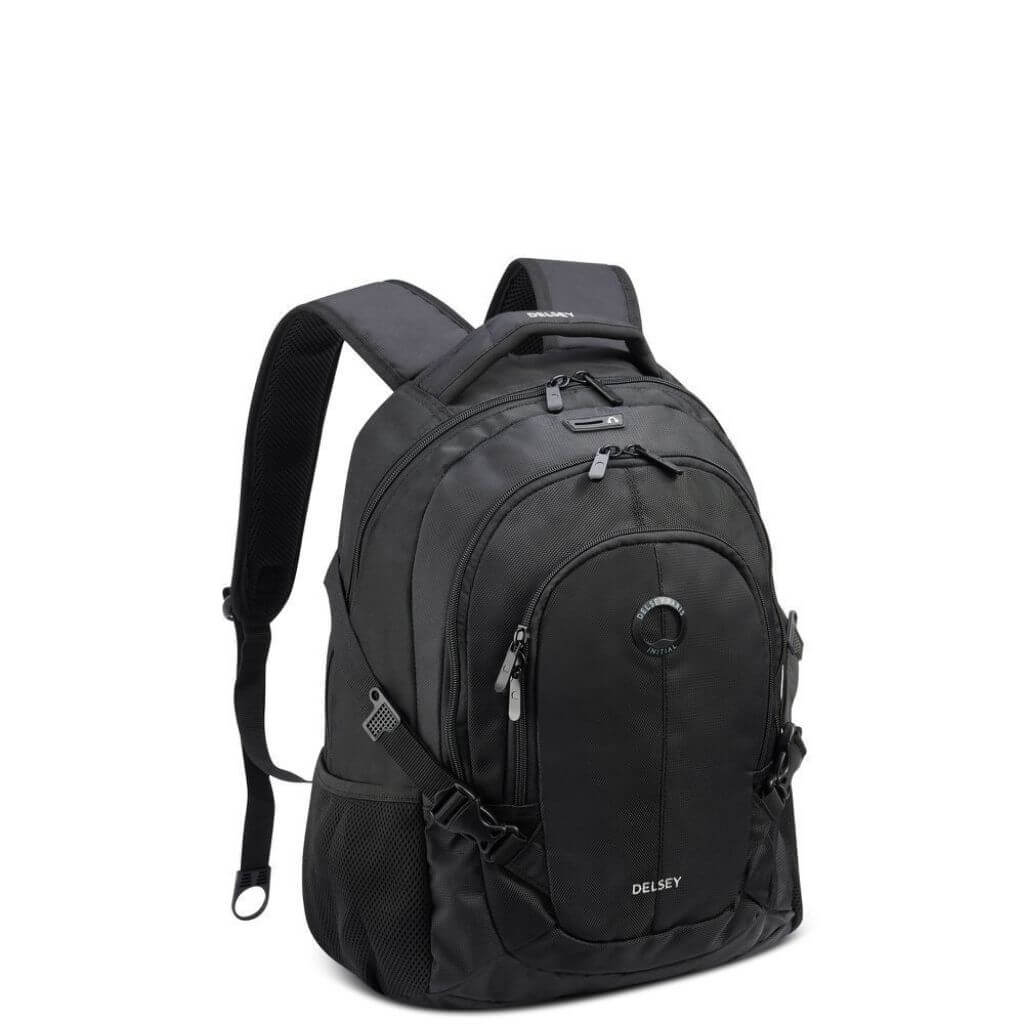 Delsey Navigator 2c 15.6" Laptop Backpack - Black - Love Luggage