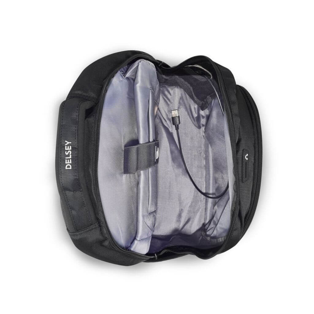 Delsey Navigator 2c 15.6" Laptop Backpack - Black - Love Luggage