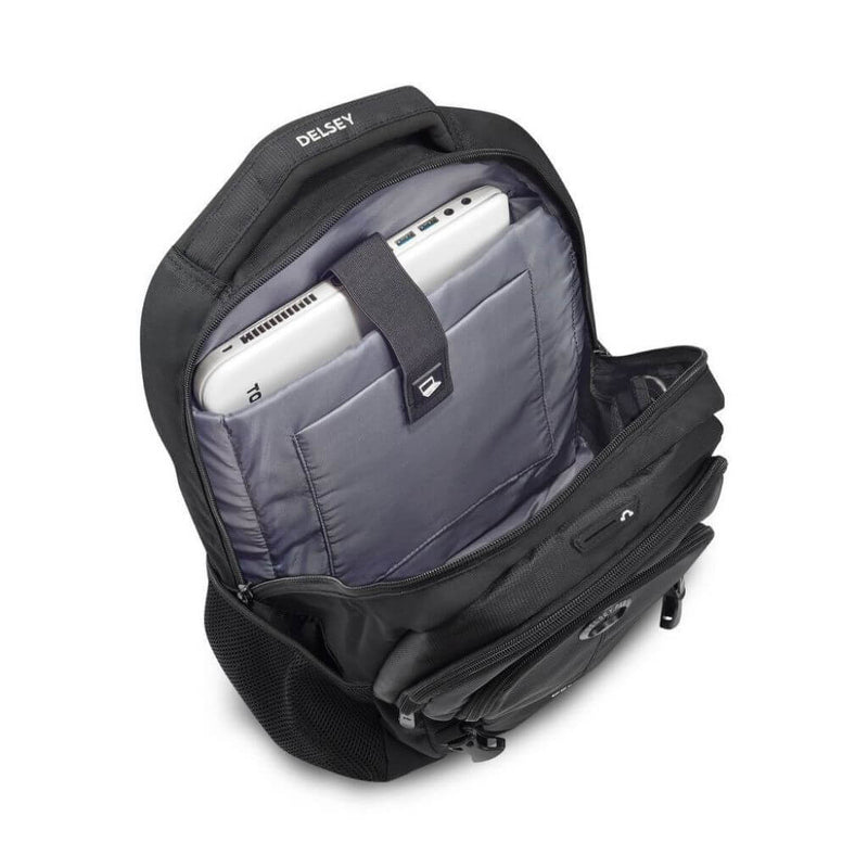 Delsey Navigator 2c 15.6" Laptop Backpack - Black - Love Luggage