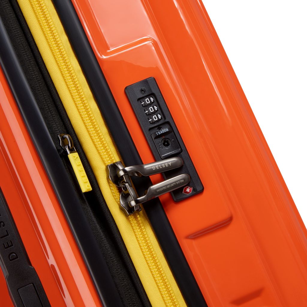 Delsey Rempart 2.0 73cm Medium Luggage - Orange - Love Luggage