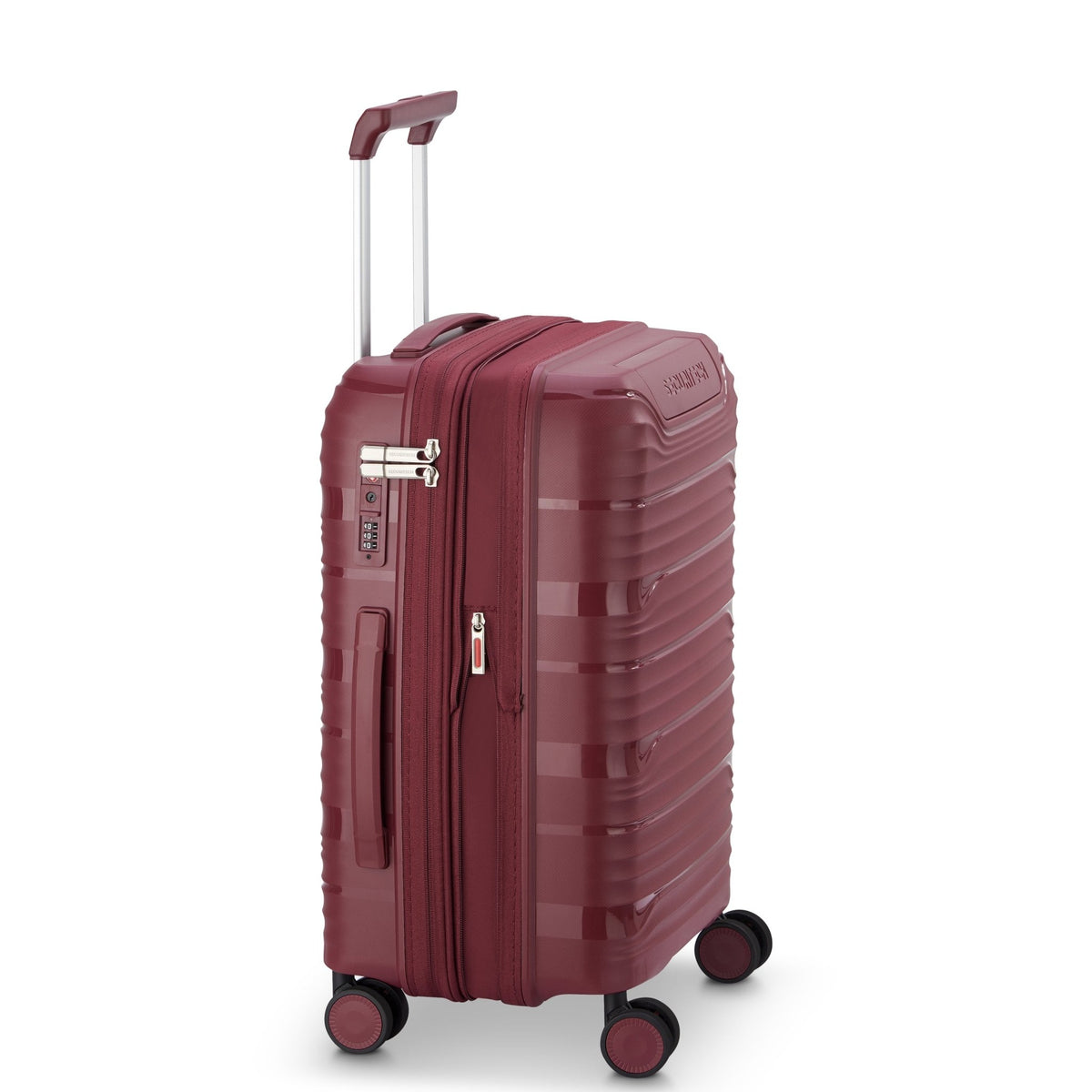 Delsey Securitech Dune Exp Cabin Hardsided Luggage - Burgundy - Love Luggage
