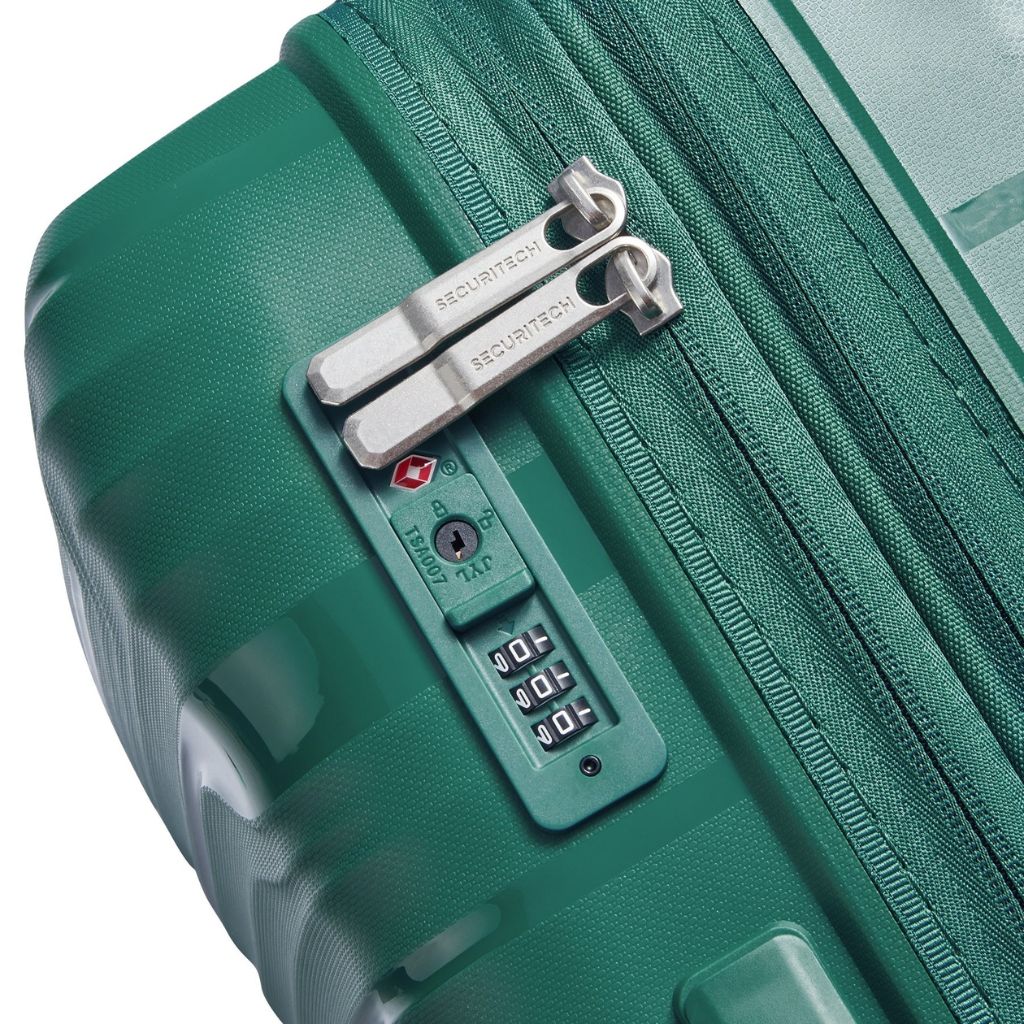 Delsey Securitech Dune Exp Cabin Hardsided Luggage - Green - Love Luggage