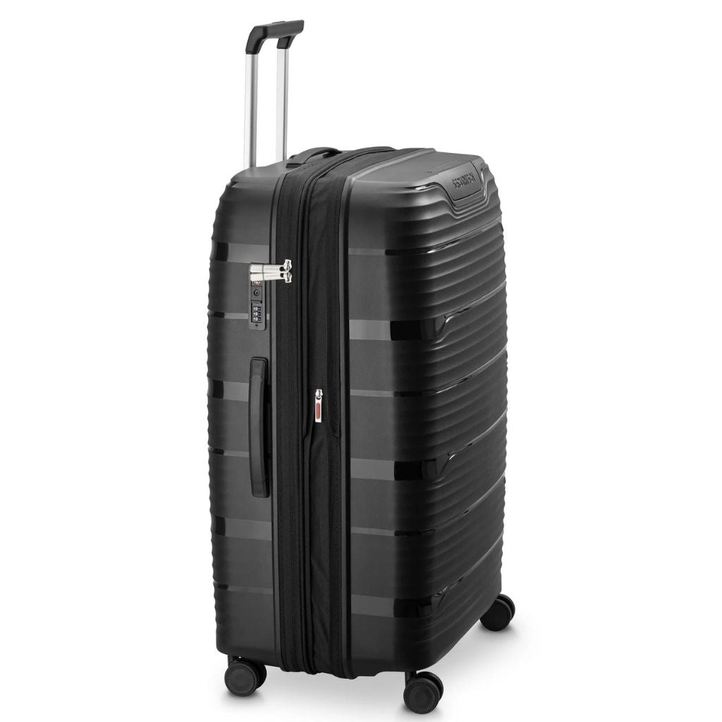 Delsey Securitech Dune Exp Large Hardsided Luggage - Black - Love Luggage