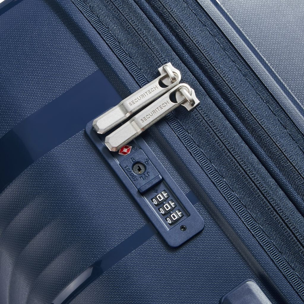 Delsey Securitech Dune Exp Large Hardsided Luggage - Blue - Love Luggage