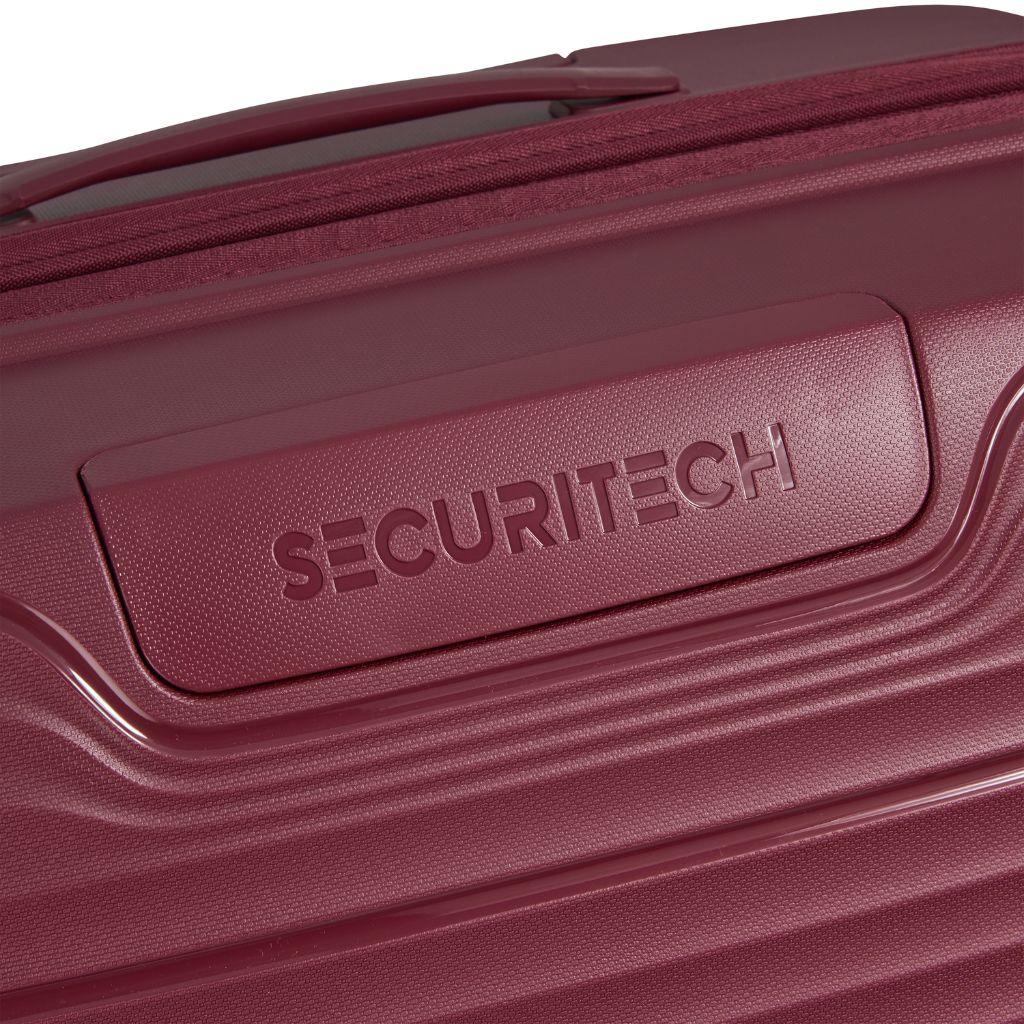 Delsey Securitech Dune Exp Large Hardsided Luggage - Burgundy - Love Luggage