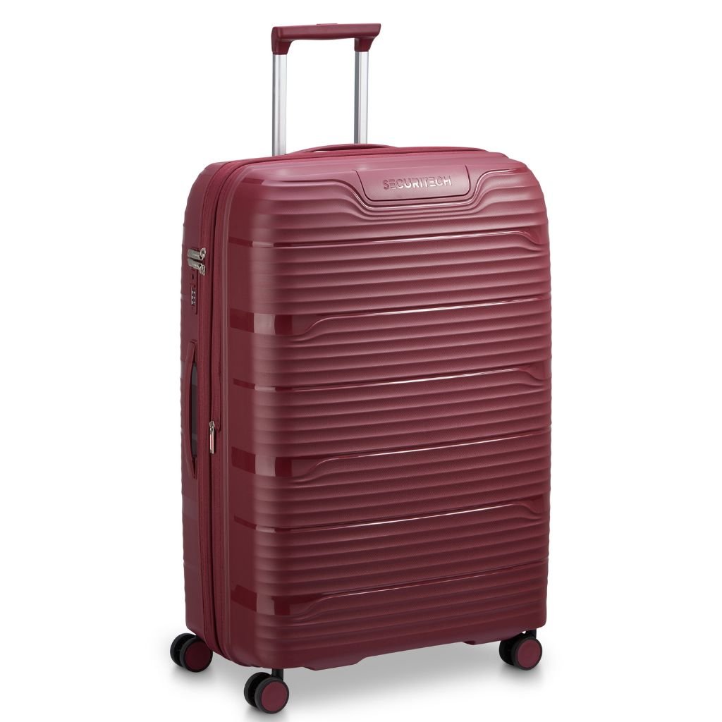 Delsey Securitech Dune Exp Large Hardsided Luggage - Burgundy - Love Luggage