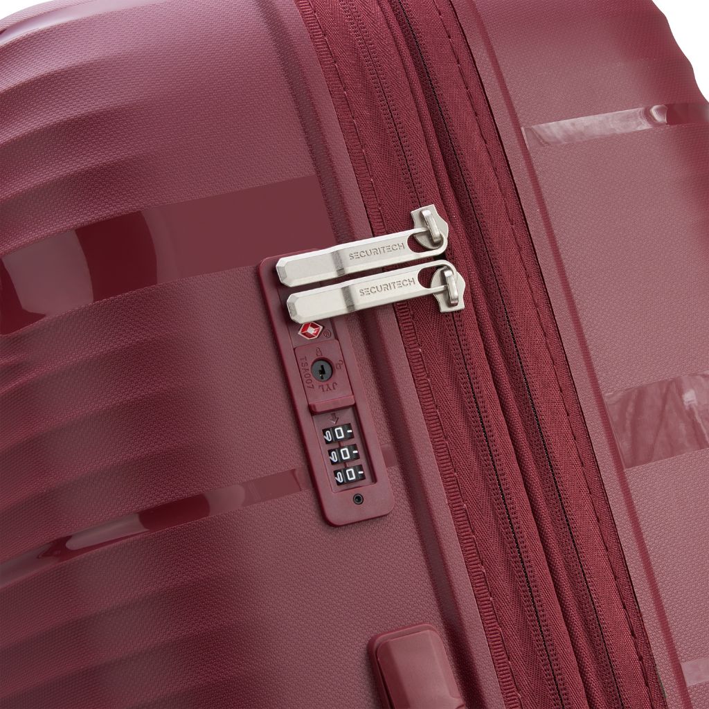 Delsey Securitech Dune Exp Large Hardsided Luggage - Burgundy - Love Luggage