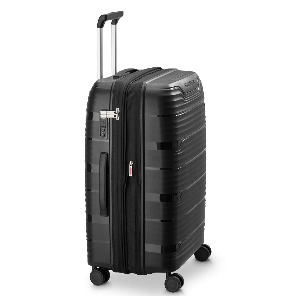 Delsey Securitech Dune Exp Medium Hardsided Luggage - Black - Love Luggage