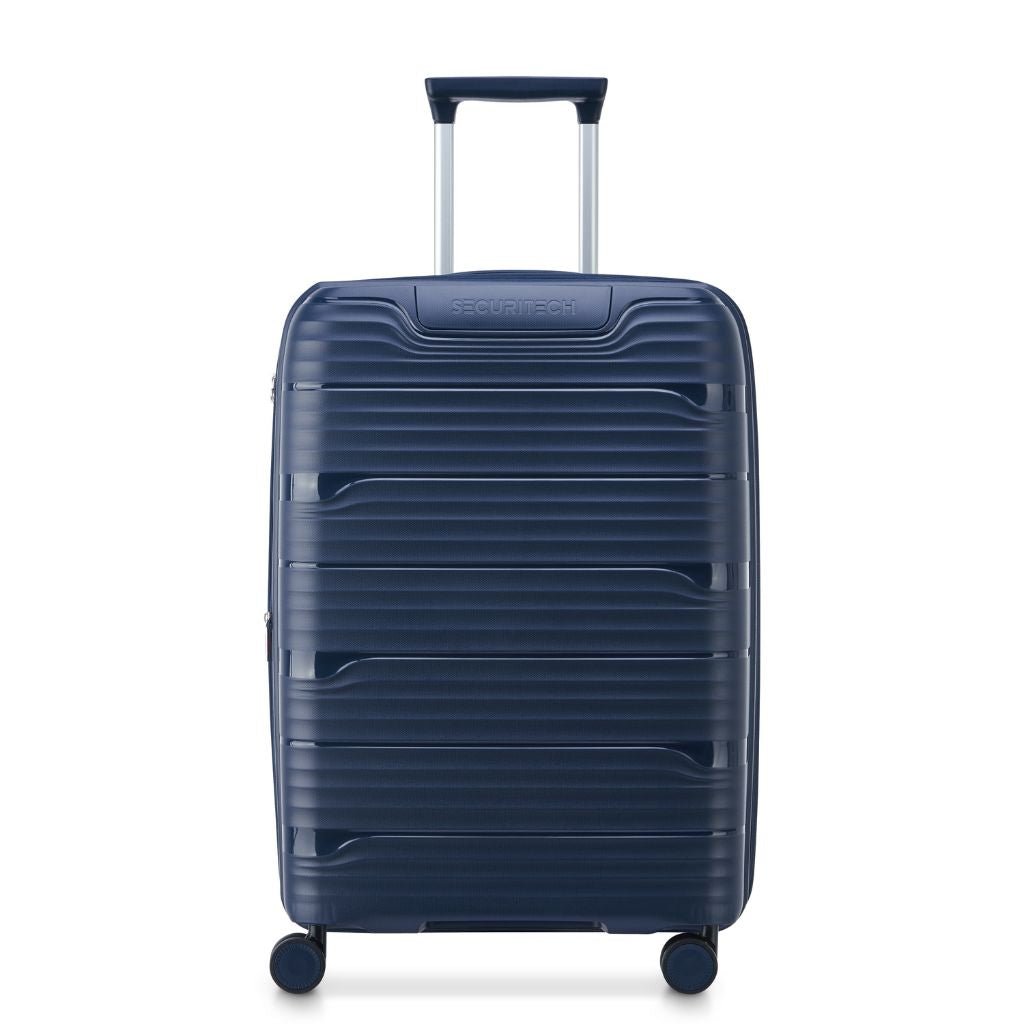 Delsey Securitech Dune Exp Medium Hardsided Luggage - Blue - Love Luggage