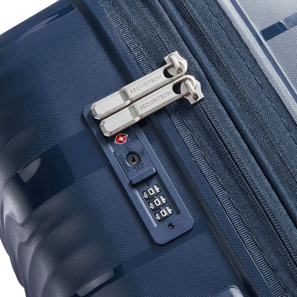 Delsey Securitech Dune Exp Medium Hardsided Luggage - Blue - Love Luggage