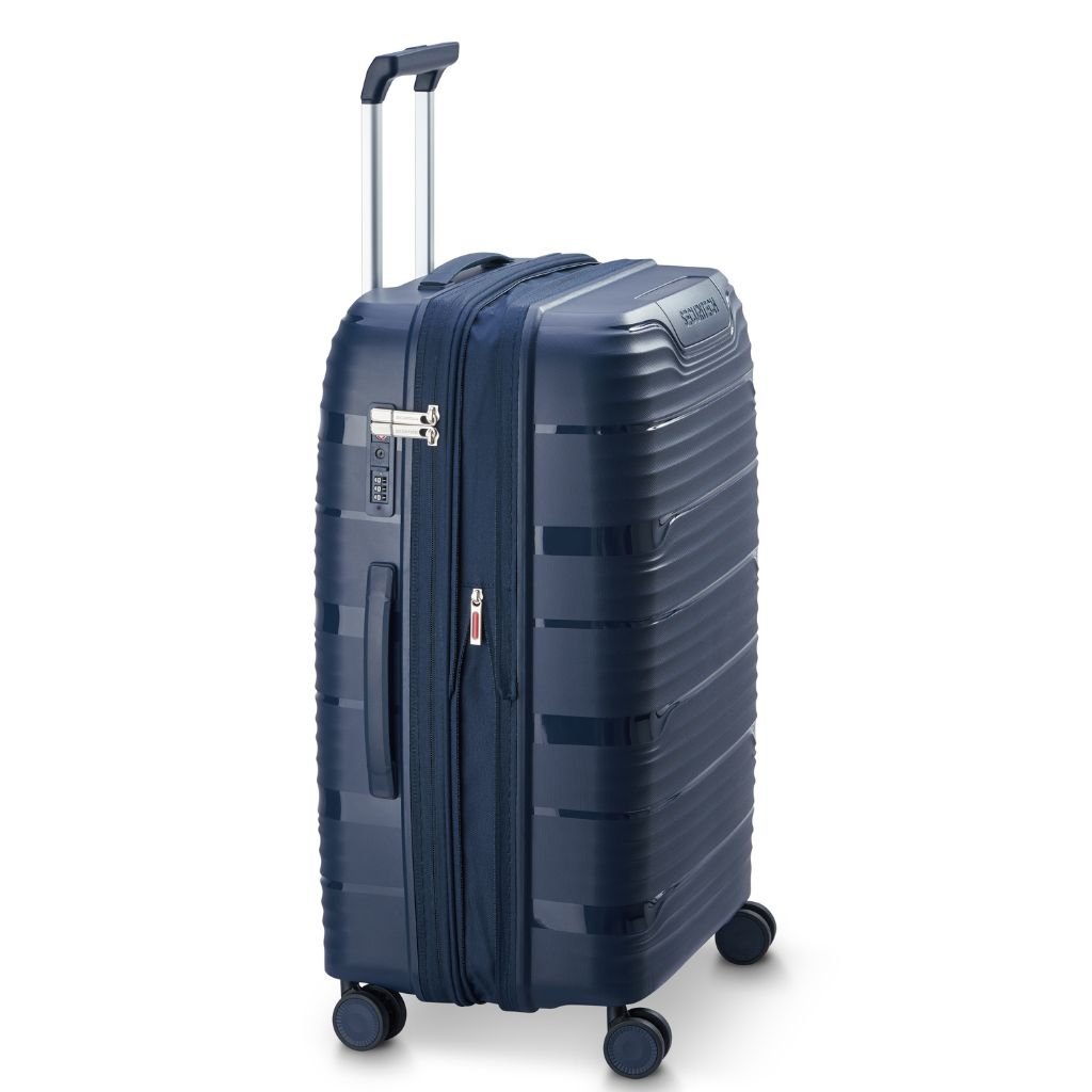 Delsey Securitech Dune Exp Medium Hardsided Luggage - Blue - Love Luggage