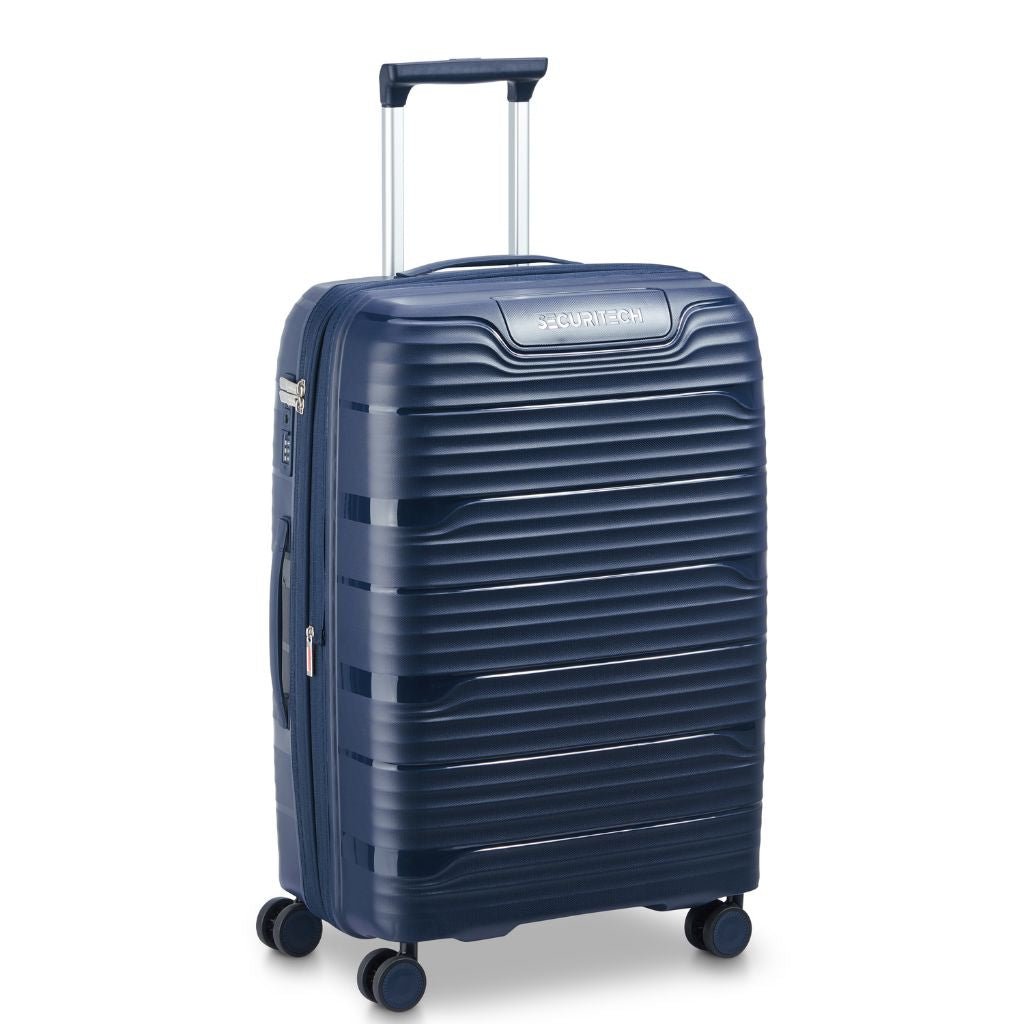 Delsey Securitech Dune Exp Medium Hardsided Luggage - Blue - Love Luggage