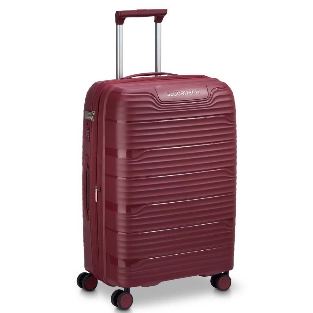 Delsey Securitech Dune Exp Medium Hardsided Luggage - Burgundy - Love Luggage