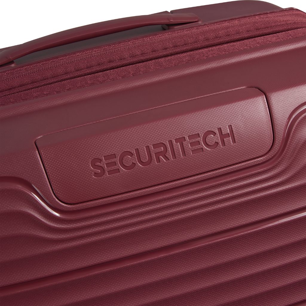 Delsey Securitech Dune Exp Medium Hardsided Luggage - Burgundy - Love Luggage