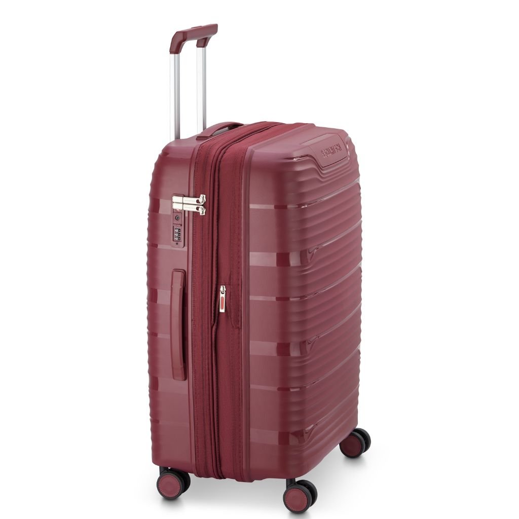 Delsey Securitech Dune Exp Medium Hardsided Luggage - Burgundy - Love Luggage