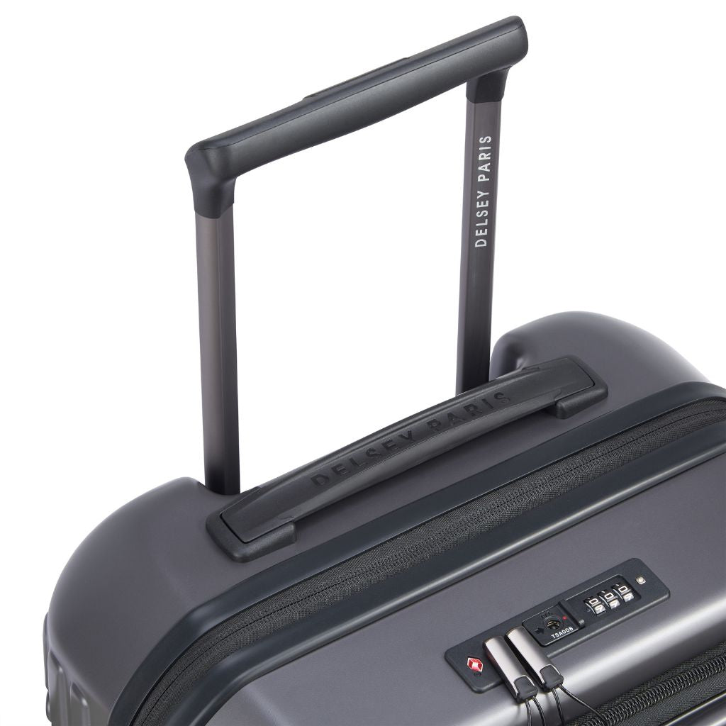 Delsey Securitime ZIP Top Opening 55cm Cabin Luggage - Anthracite - Love Luggage