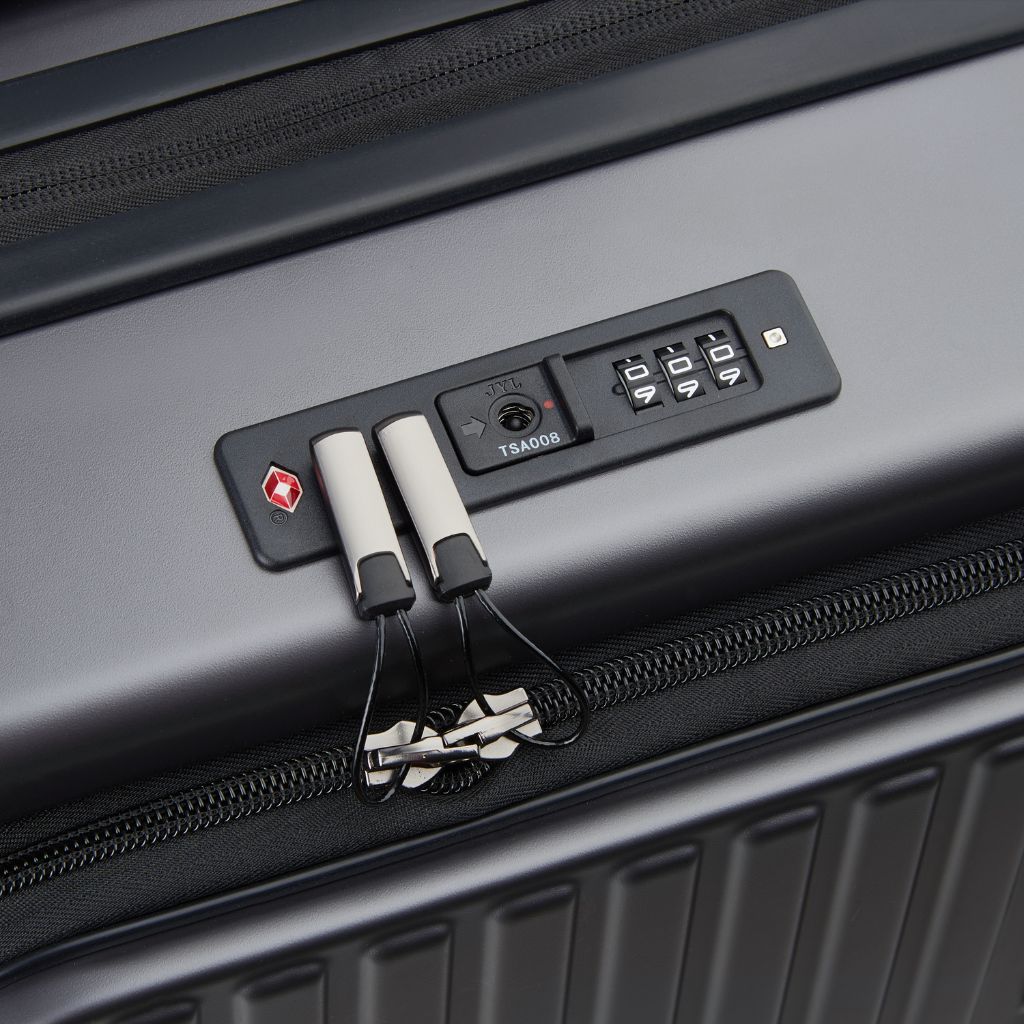 Delsey Securitime ZIP Top Opening 55cm Cabin Luggage - Anthracite - Love Luggage