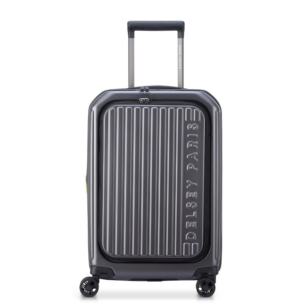 Delsey Securitime ZIP Top Opening 55cm Cabin Luggage - Anthracite - Love Luggage