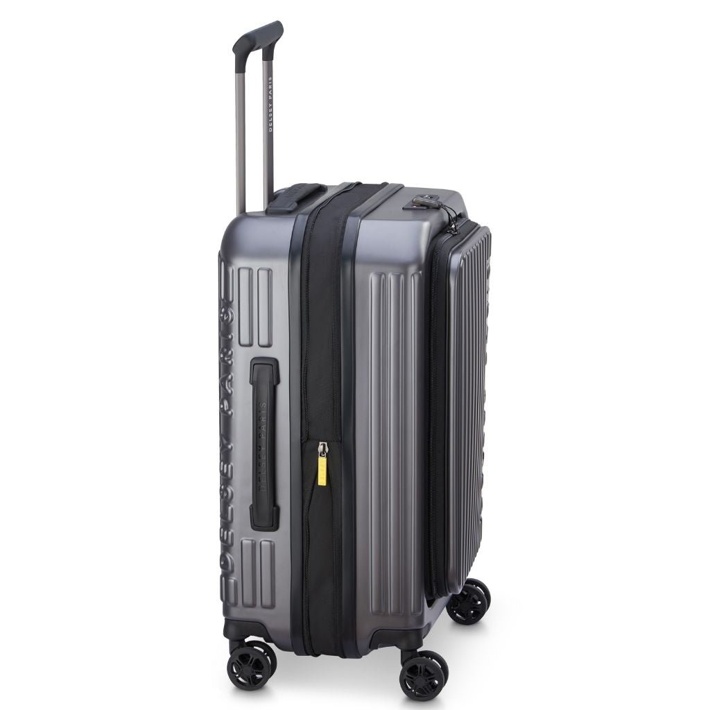 Delsey Securitime ZIP Top Opening 55cm Cabin Luggage - Anthracite - Love Luggage