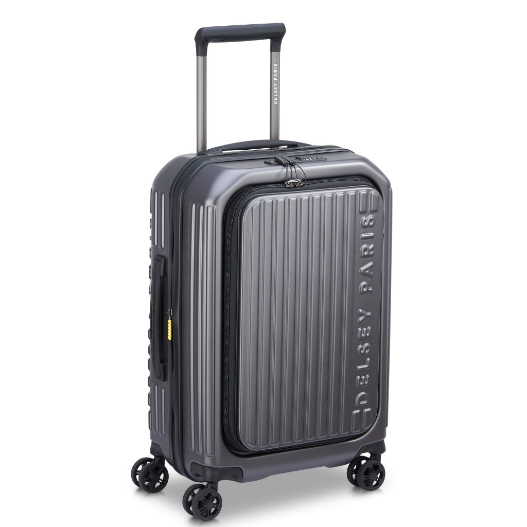Delsey Securitime ZIP Top Opening 55cm Cabin Luggage - Anthracite - Love Luggage