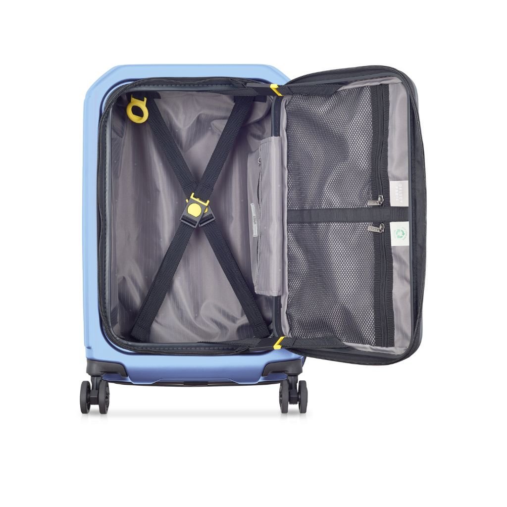 Delsey Securitime ZIP Top Opening 55cm Cabin Luggage - Blue - Love Luggage