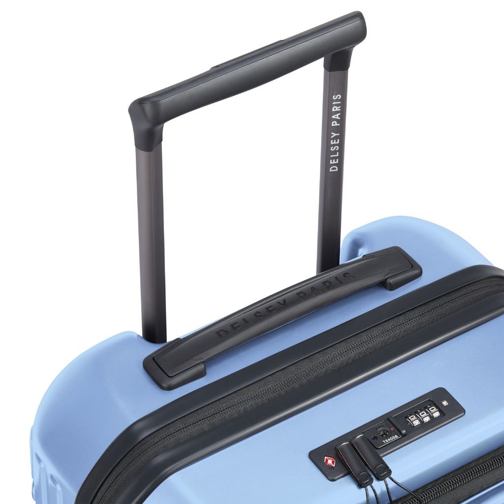 Delsey Securitime ZIP Top Opening 55cm Cabin Luggage - Blue - Love Luggage