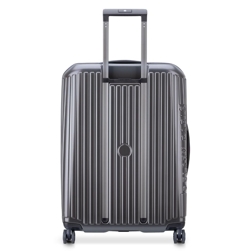 Delsey Securitime ZIP Top Opening 66cm Medium Exp Luggage - Anthracite - Love Luggage
