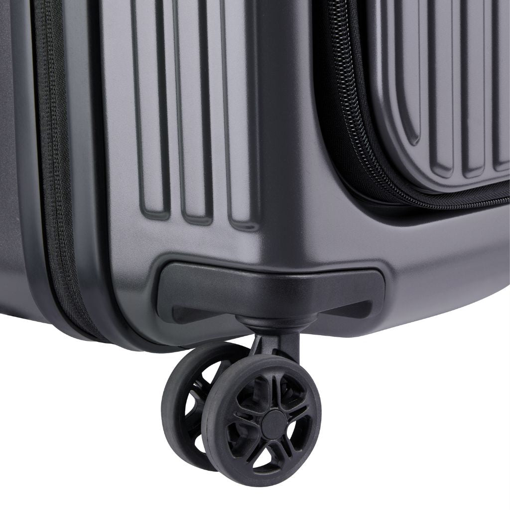 Delsey Securitime ZIP Top Opening 66cm Medium Exp Luggage - Anthracite - Love Luggage