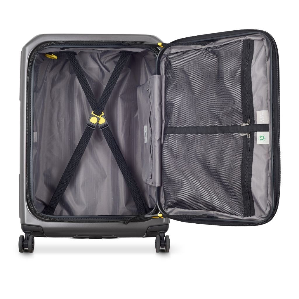 Delsey Securitime ZIP Top Opening 66cm Medium Exp Luggage - Anthracite - Love Luggage