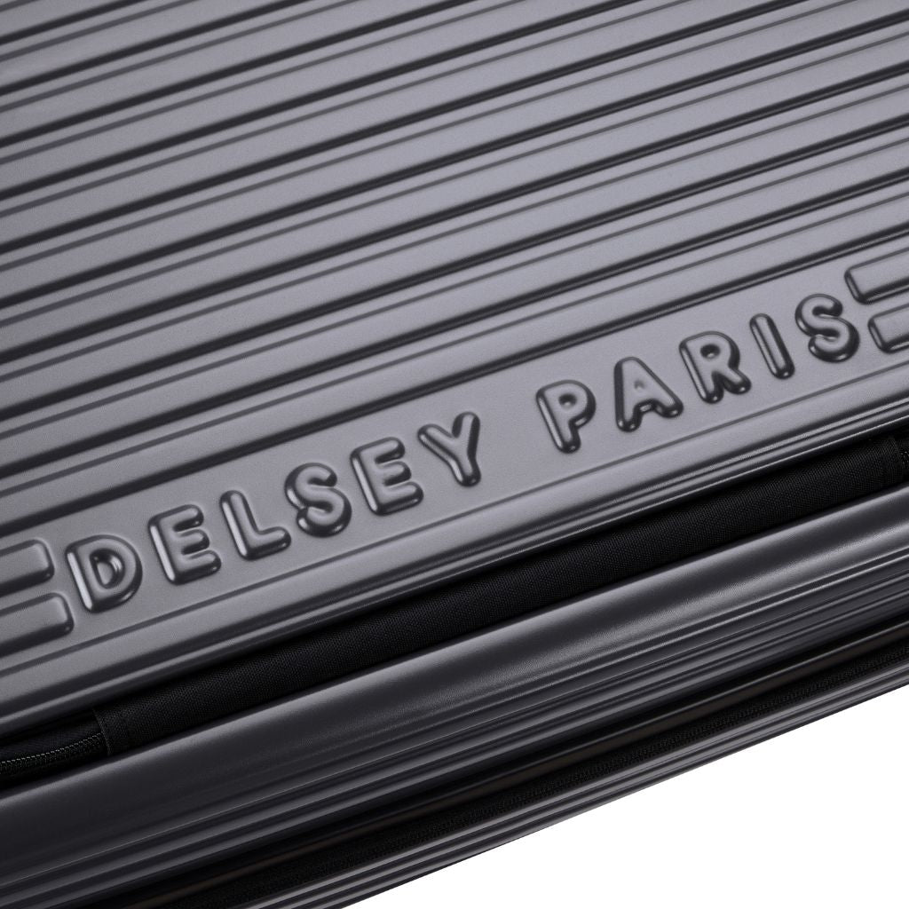 Delsey Securitime ZIP Top Opening 66cm Medium Exp Luggage - Anthracite - Love Luggage