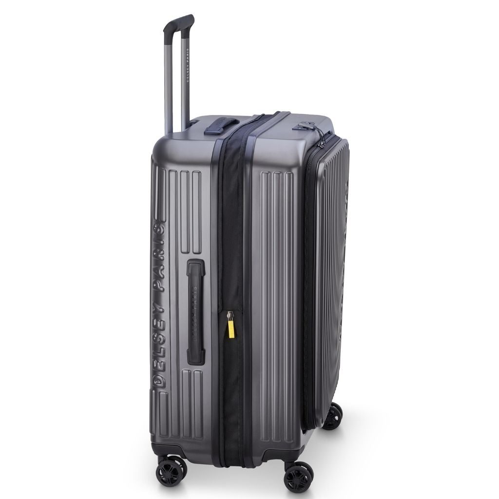 Delsey Securitime ZIP Top Opening 66cm Medium Exp Luggage - Anthracite - Love Luggage