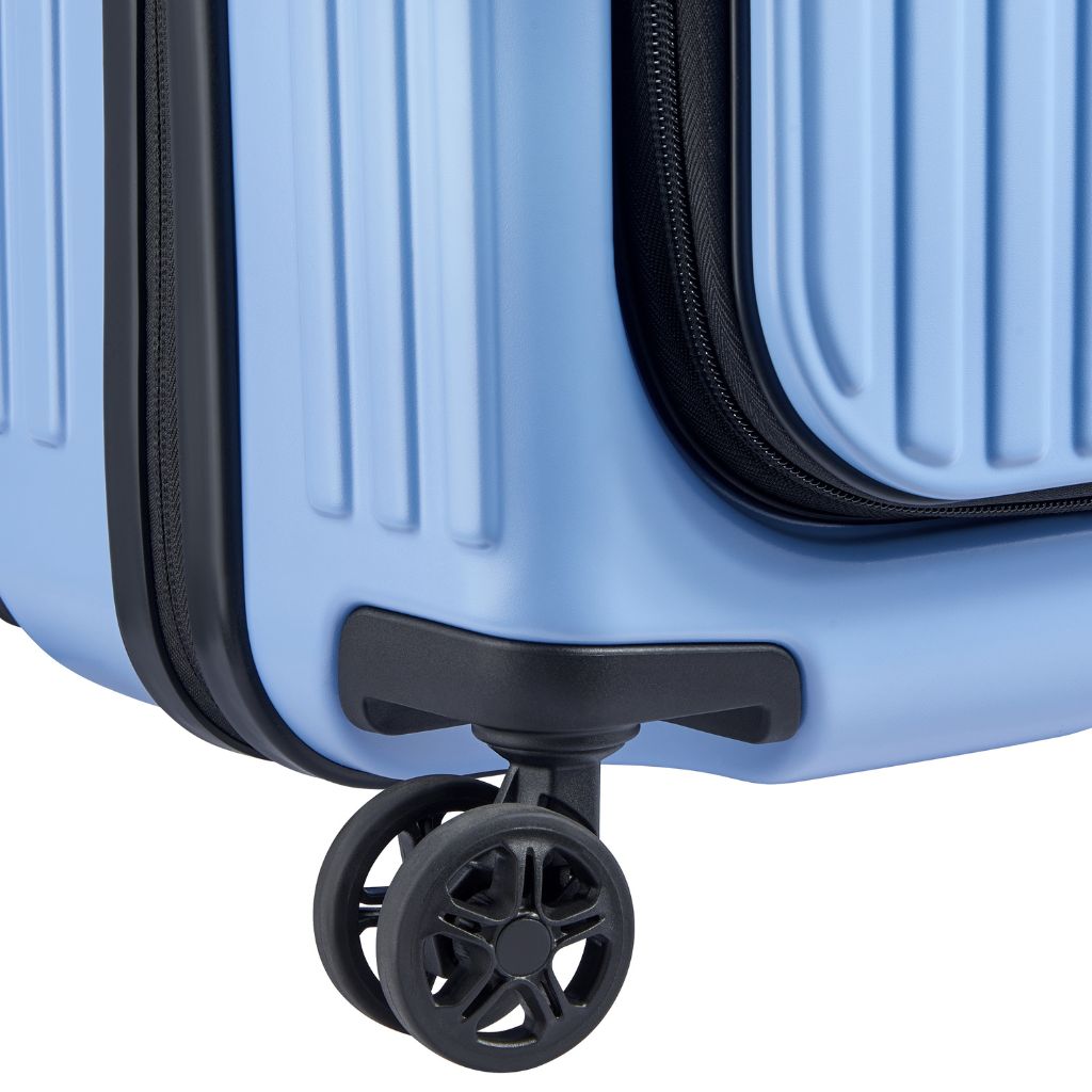 Delsey Securitime ZIP Top Opening 66cm Medium Exp Luggage - Blue - Love Luggage