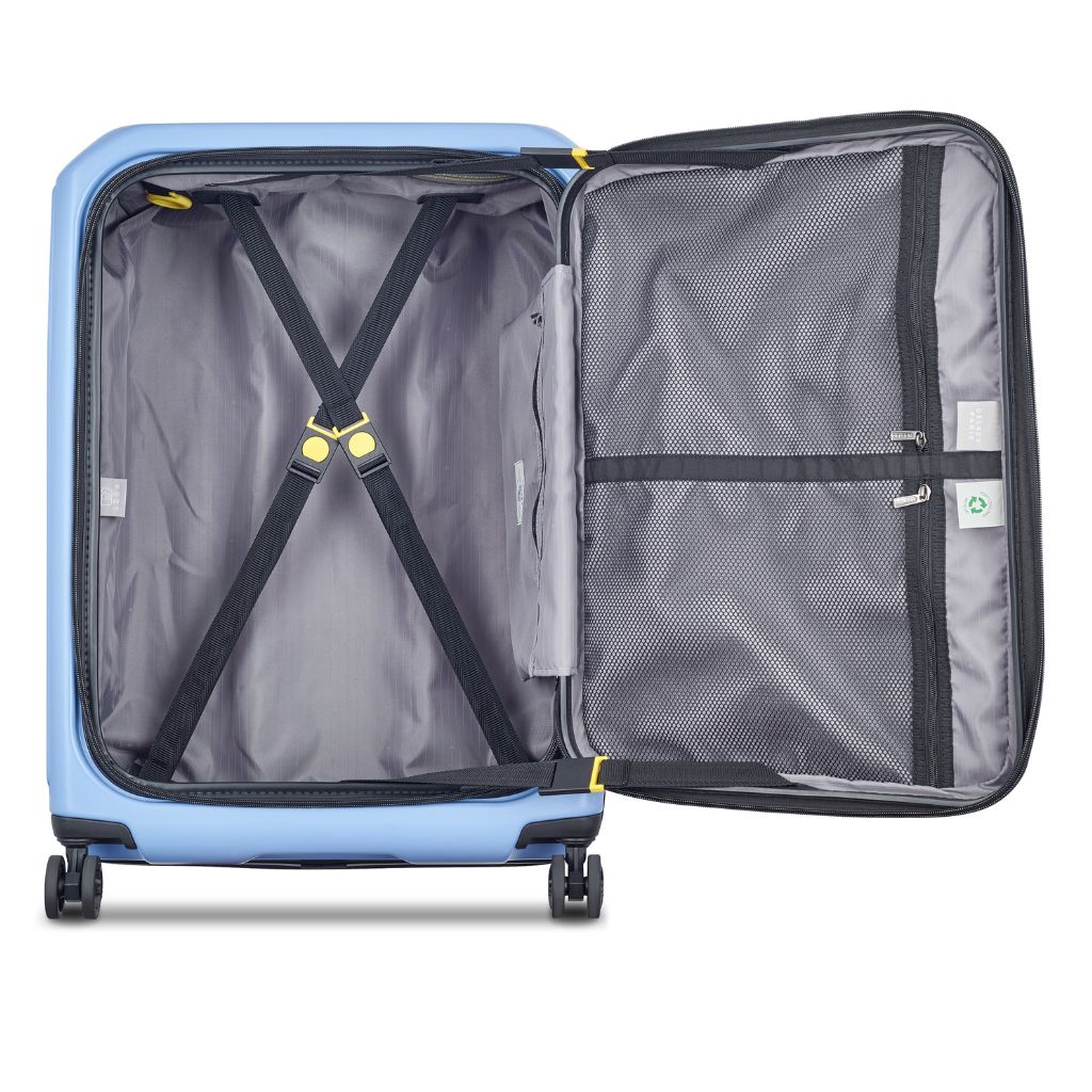 Delsey Securitime ZIP Top Opening 66cm Medium Exp Luggage - Blue - Love Luggage