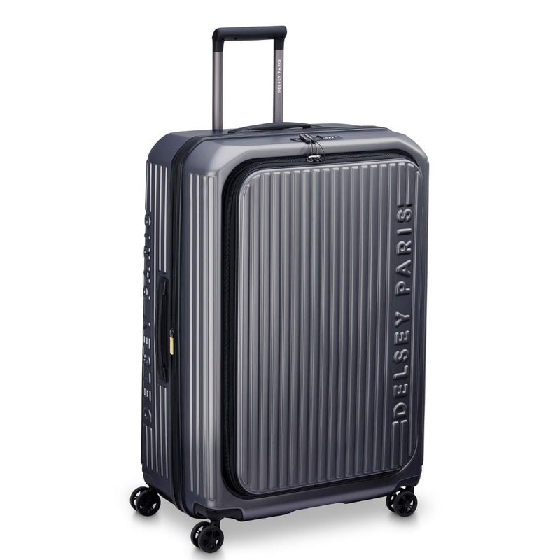 Delsey Securitime ZIP Top Opening 76cm Large Exp Luggage - Anthracite - Love Luggage