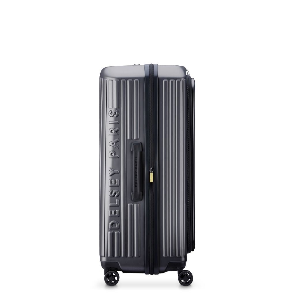 Delsey Securitime ZIP Top Opening 76cm Large Exp Luggage - Anthracite - Love Luggage