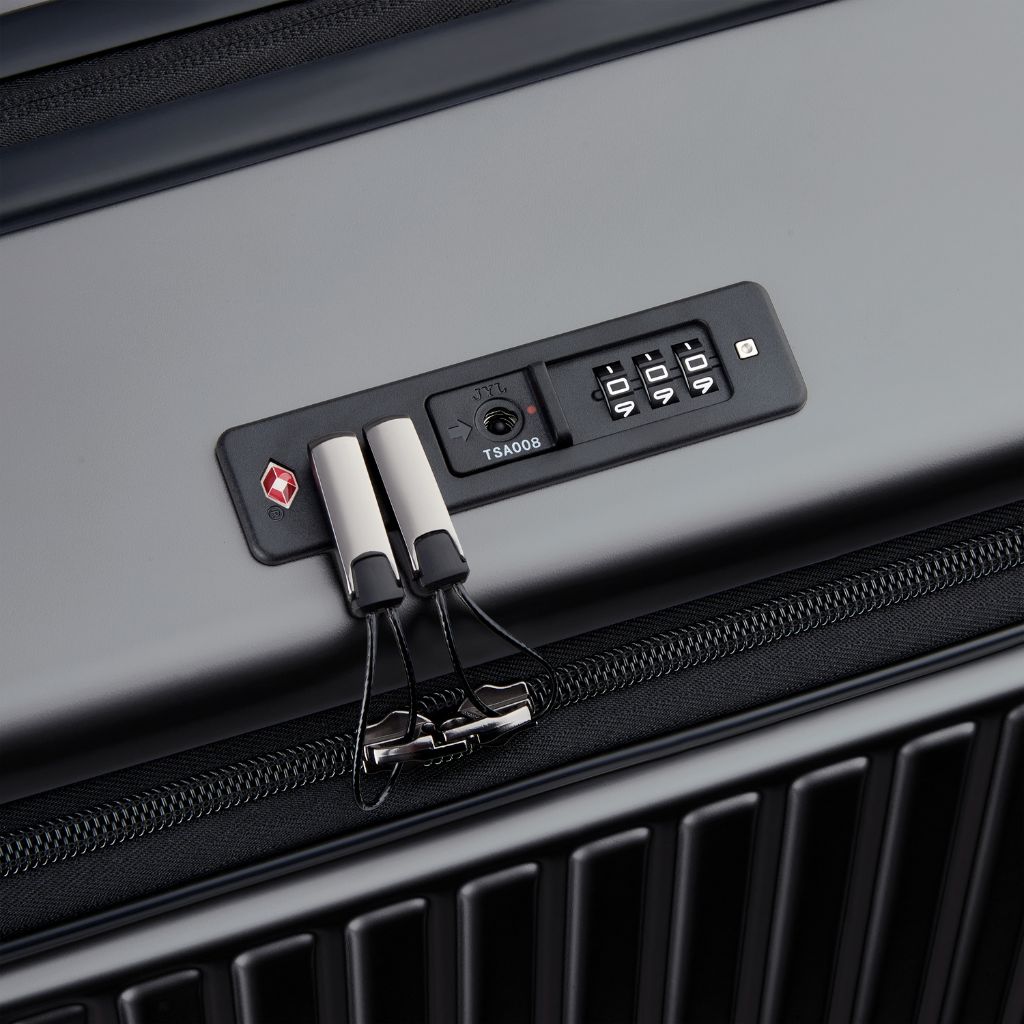 Delsey Securitime ZIP Top Opening 76cm Large Exp Luggage - Anthracite - Love Luggage