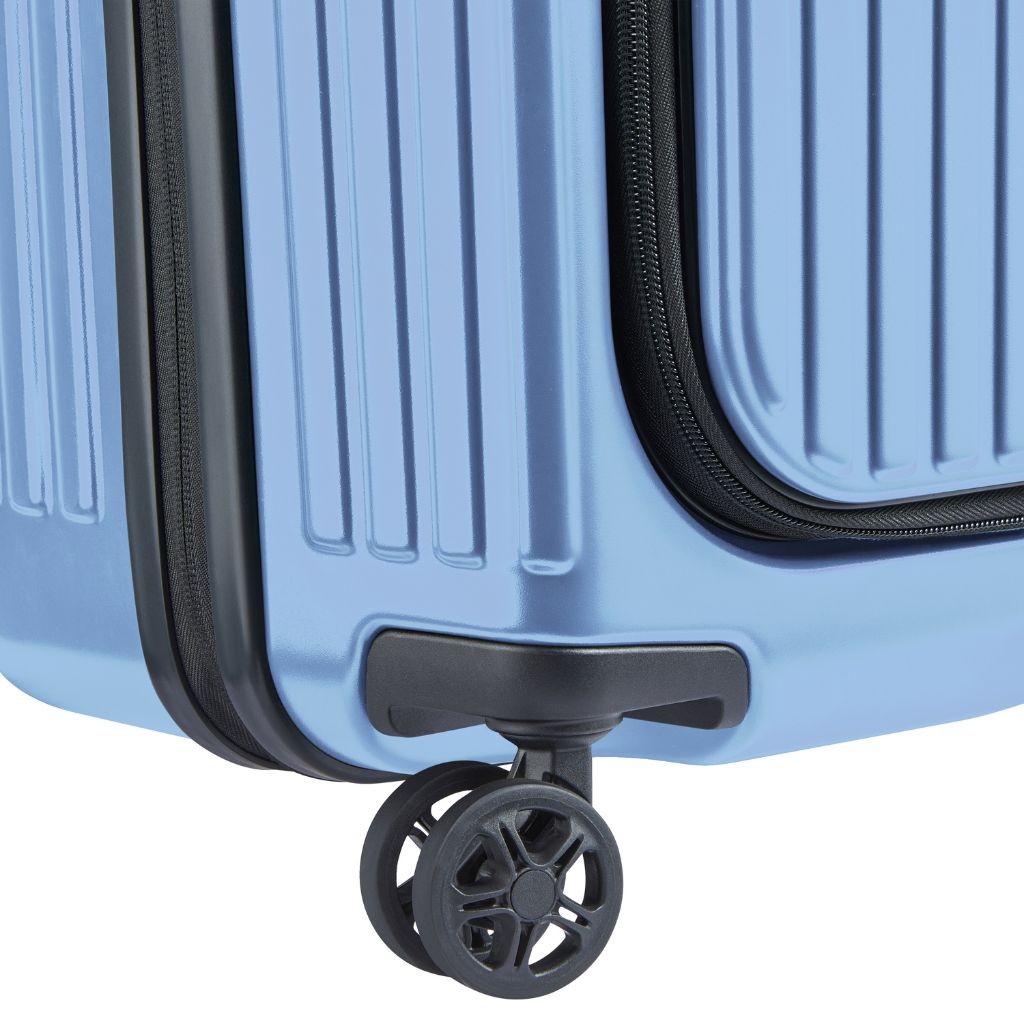 Delsey Securitime ZIP Top Opening 76cm Large Exp Luggage - Blue - Love Luggage